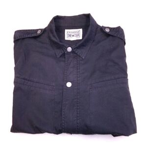 SHIRT/JACKET Light Weight Converse One Star Black Zipper And Snaps Jacket